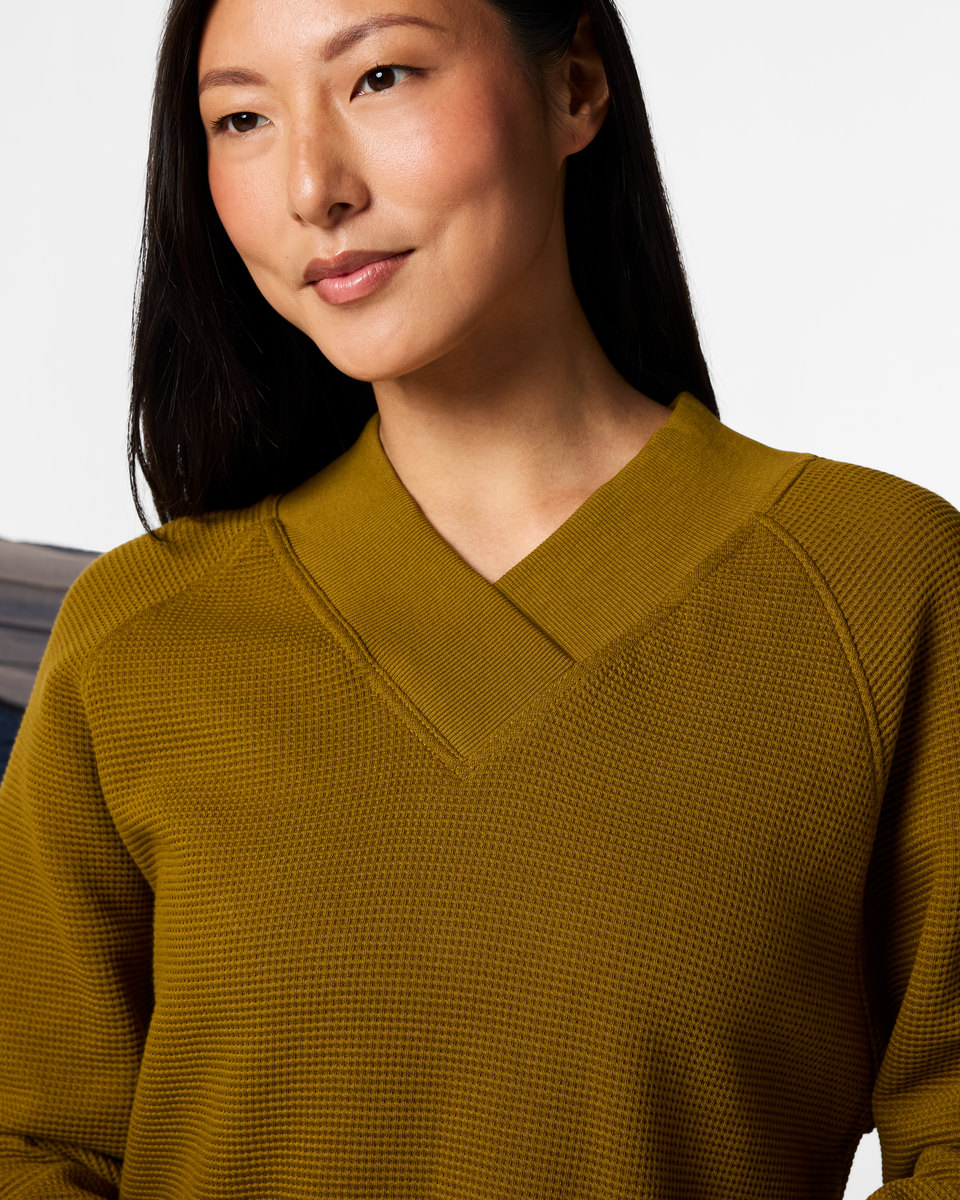 Atajo Long-Sleeve Waffle V-Neck - Women's - Image 11