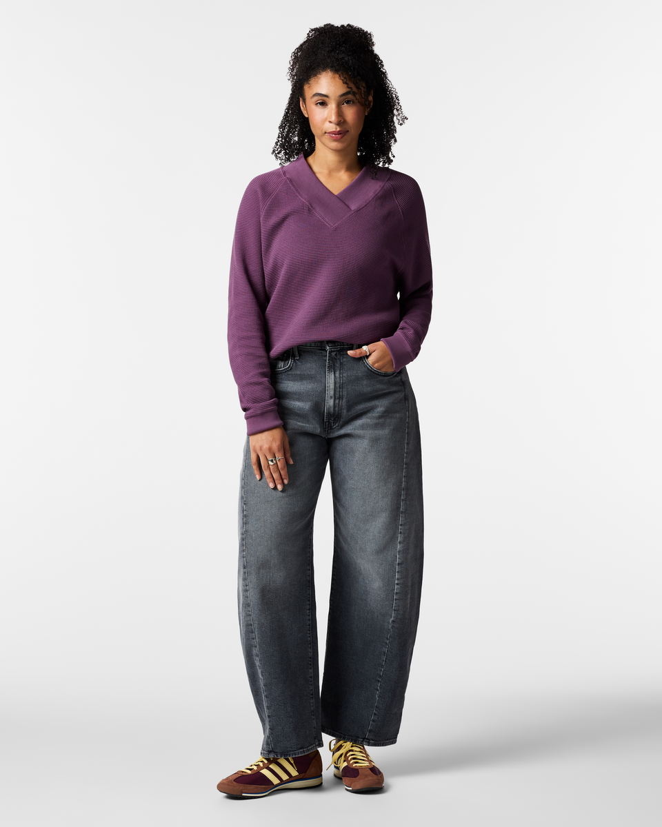 Atajo Long-Sleeve Waffle V-Neck - Women's - Image 15