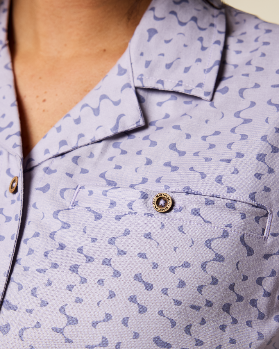 Afuera Button Up Shirt - Print - Women's - Image 4