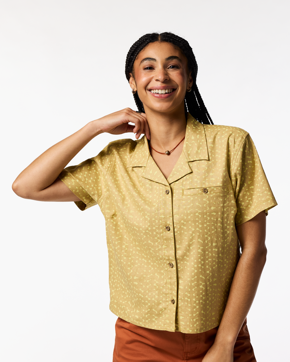 Afuera Button Up Shirt - Print - Women's - Image 14